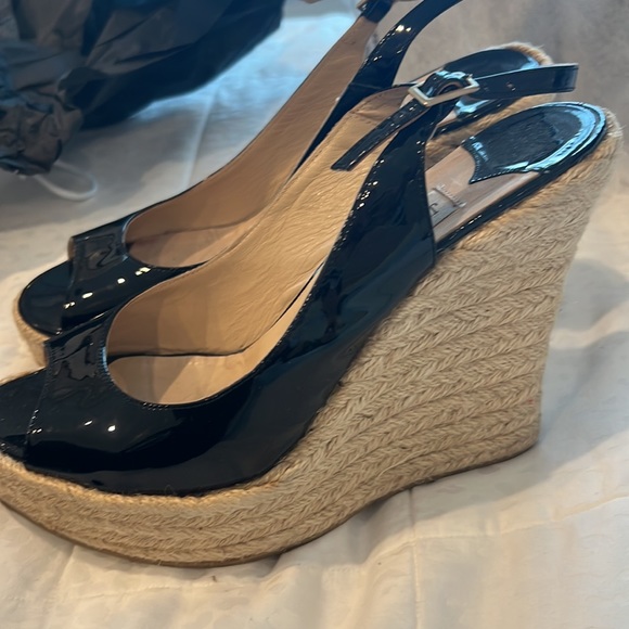 Jimmy Choo Patent Leather Espadrilles Black - Picture 3 of 7